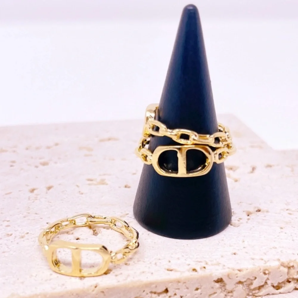 18k Gold filled Ring Chain Style - Picture 4 of 8